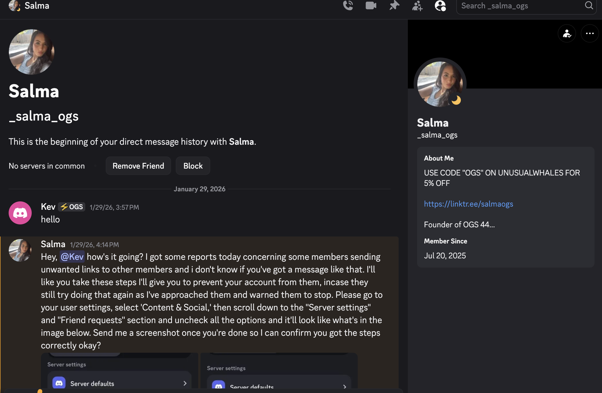 TruCopy scammer Discord conversation 1